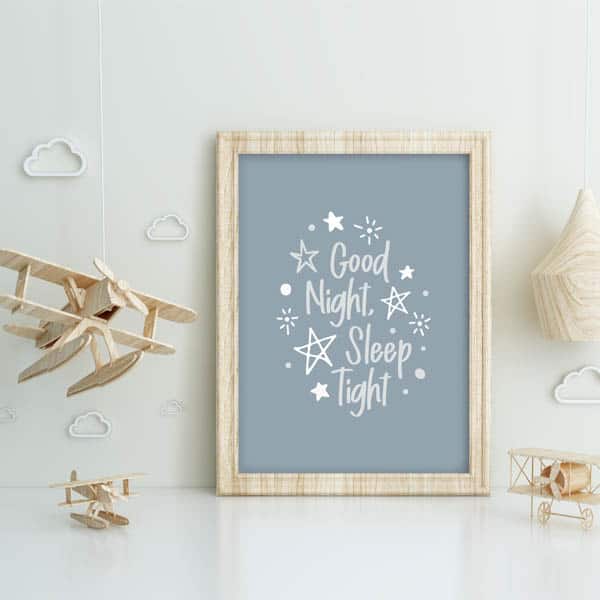 Good Night Wall Art Mockup Good Night Wall Art Mockup