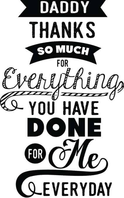 Daddy Word Art