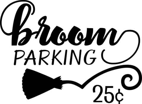 Broom Parking Word Art